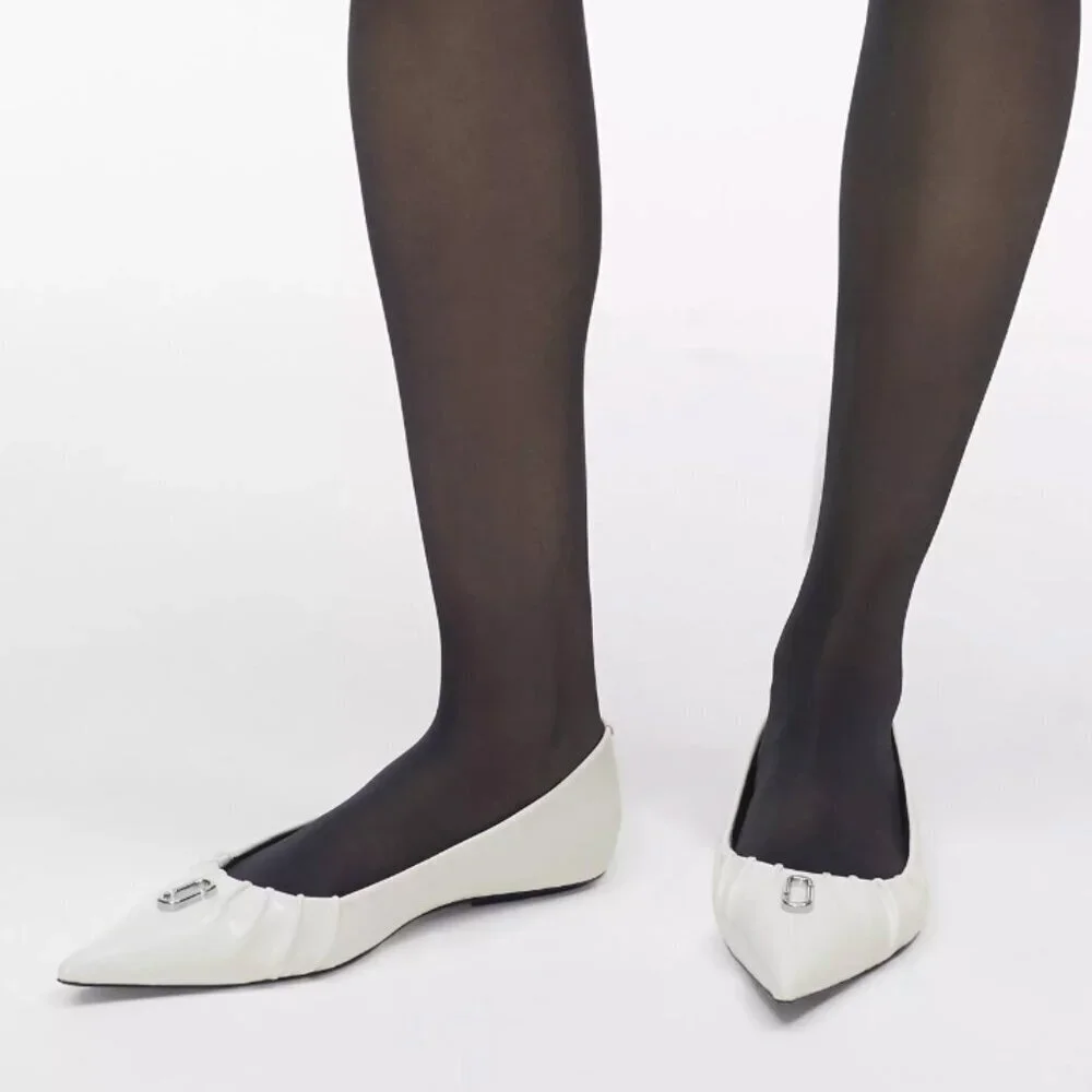 NIB! NEW! Marc Jacobs The Ali Ballerina Flat -Women White - Picture 6 of 8